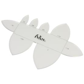 Acrylic Template, Pointed Multi-Strap End