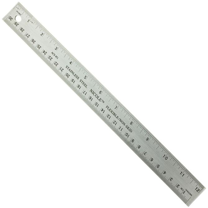 Cork Back Non-Skid Ruler